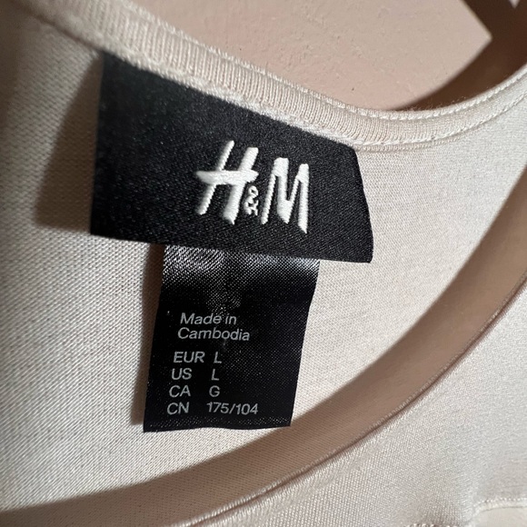 H & M chiffon layered pale pink sleeveless top - Size Large - Picture 3 of 7